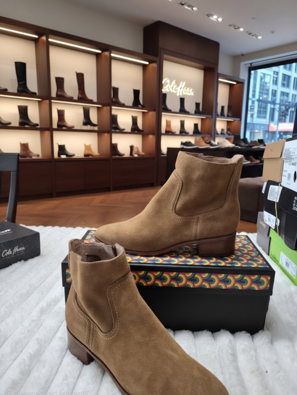 COLE HAAN NAIA SUEDE ANKLE BOOTIES BOOTS WOMEN'S SZ 5 M $295